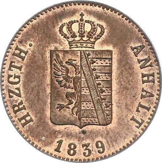Аверс монеты - 3 пфеннига 1839 года - цена  монеты - Ангальт-Дессау, Леопольд Фридрих