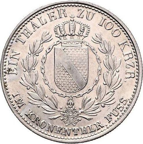 Reverso Tálero 1830 - valor de la moneda de plata - Baden, Luis I