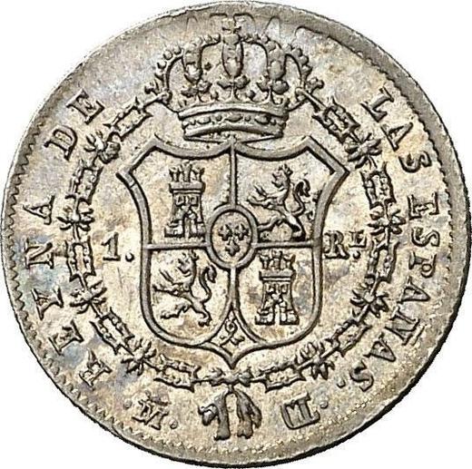 Rewers monety - 1 real 1841 M CL - cena srebrnej monety - Hiszpania, Izabela II