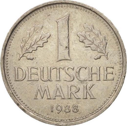 Obverse 1 Mark 1988 F -  Coin Value - Germany, FRG