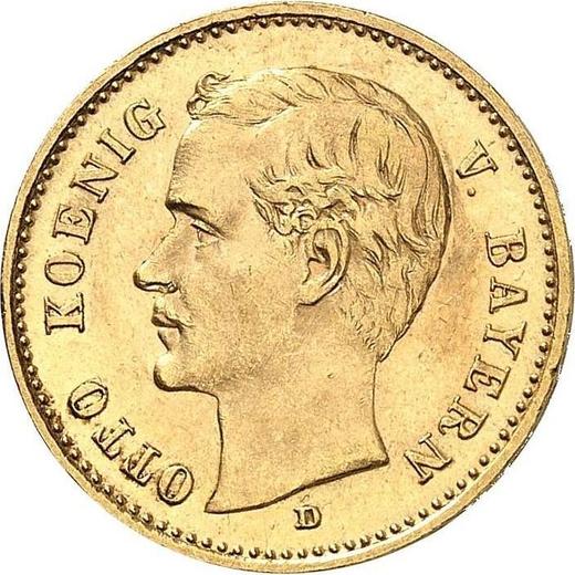 Аверс монеты - 10 марок 1903 года D "Бавария" - цена золотой монеты - Германия, Германская Империя