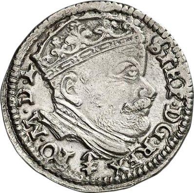 Anverso Trojak (3 groszy) 1586 "Lituania" - valor de la moneda de plata - Polonia, Esteban I Báthory