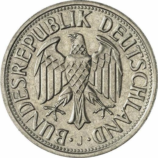 Реверс монеты - 1 марка 1970 года J - цена  монеты - Германия, ФРГ