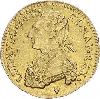 Аверс монеты - Луидор 1775 года & Экс-ан-Прованс - цена золотой монеты - Франция, Людовик XVI