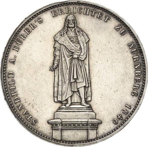 Reverso 2 táleros 1840 "Albrecht Durer" - valor de la moneda de plata - Baviera, Luis I