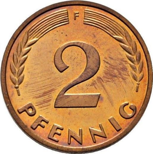 Obverse 2 Pfennig 1958 F -  Coin Value - Germany, FRG