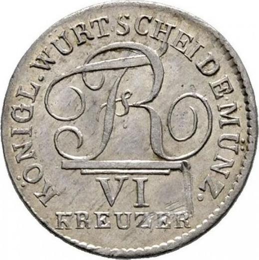 Awers monety - 6 krajcarów 1810 - cena srebrnej monety - Wirtembergia, Fryderyk I