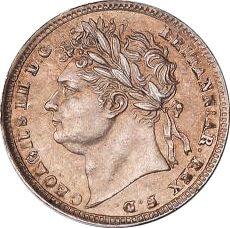 Anverso Penique 1826 "Maundy" - valor de la moneda de plata - Gran Bretaña, Jorge IV