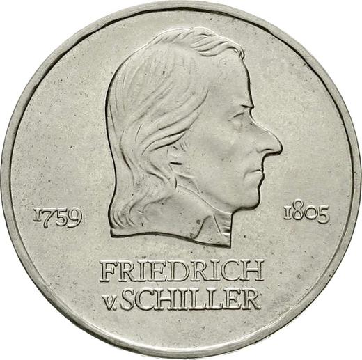 Аверс монеты - 20 марок 1971 года A "Фридрих фон Шиллер" Пробные - цена  монеты - Германия, ГДР
