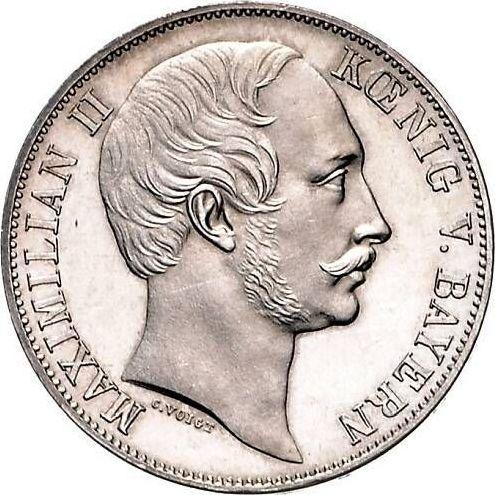Awers monety - Talar 1861 - cena srebrnej monety - Bawaria, Maksymilian II
