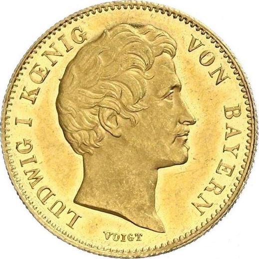 Awers monety - Dukat 1845 - cena złotej monety - Bawaria, Ludwik I
