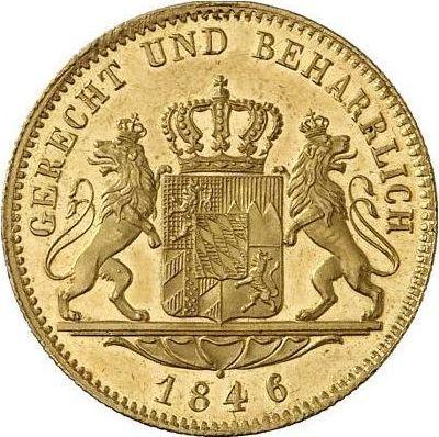 Rewers monety - Dukat 1846 - cena złotej monety - Bawaria, Ludwik I