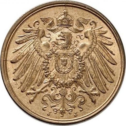 Реверс монеты - 2 пфеннига 1904 года J "Тип 1904-1916" - цена  монеты - Германия, Германская Империя