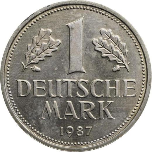 Anverso 1 marco 1987 G - valor de la moneda  - Alemania, RFA
