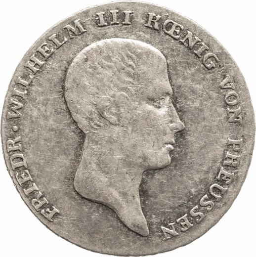 Obverse 1/6 Thaler 1815 B - Silver Coin Value - Prussia, Frederick William III
