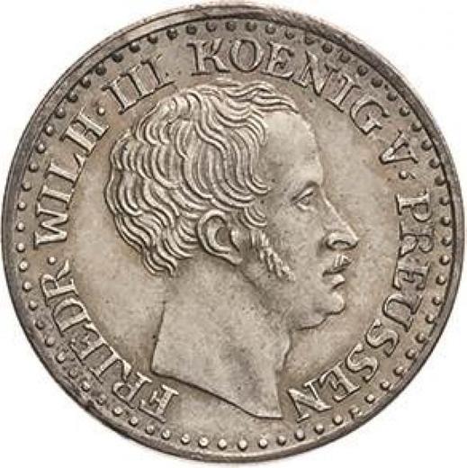Anverso 1 Silber Groschen 1827 A - valor de la moneda de plata - Prusia, Federico Guillermo III