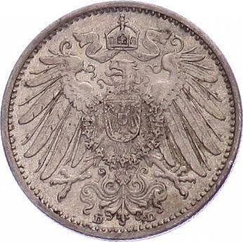 Reverso 1 marco 1907 D "Tipo 1891-1916" - valor de la moneda de plata - Alemania, Imperio alemán