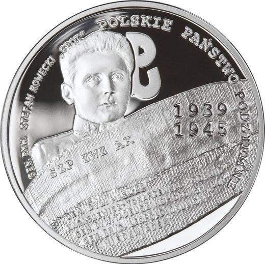 Реверс монеты - 10 злотых 2009 года MW UW "70 лет Польскому подпольному движению" - цена серебряной монеты - Польша, III Республика после деноминации