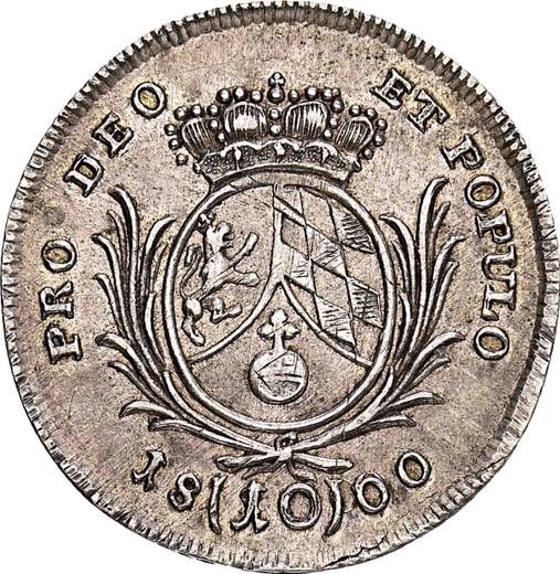 Rewers monety - 10 krajcarow 1800 - cena srebrnej monety - Bawaria, Maksymilian I