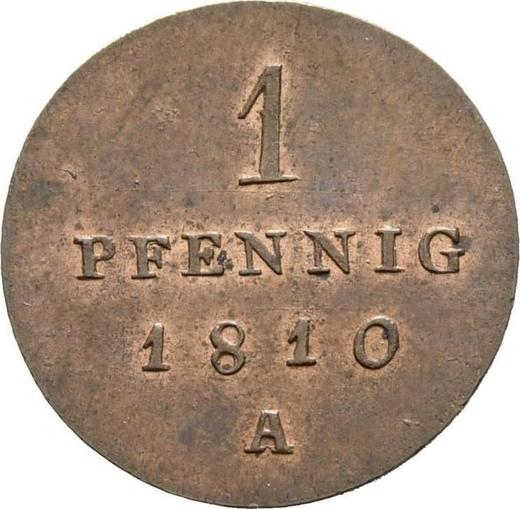 Реверс монеты - 1 пфенниг 1810 года A - цена  монеты - Пруссия, Фридрих Вильгельм III