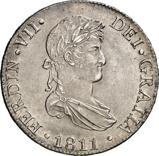 Аверс монеты - 8 реалов 1811 года c CI "Тип 1809-1830" - цена серебряной монеты - Испания, Фердинанд VII