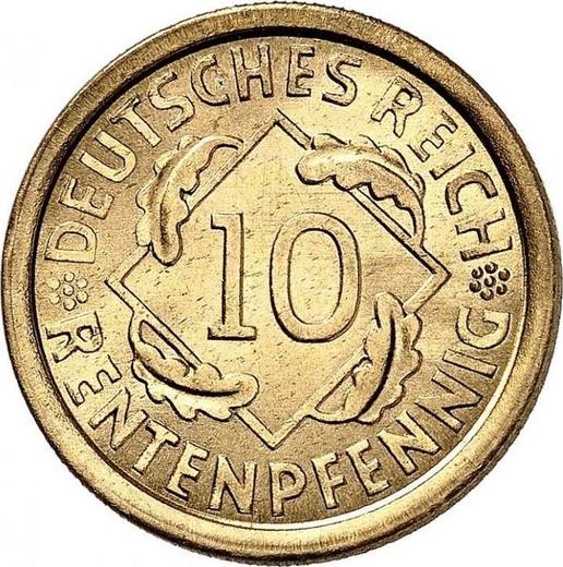 Awers monety - 10 rentenpfennig 1923 F - cena  monety - Niemcy, Republika Weimarska