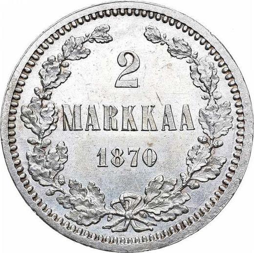Reverse 2 Mark 1870 S - Silver Coin Value - Finland, Grand Duchy