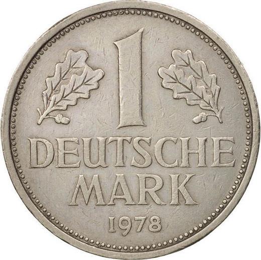 Obverse 1 Mark 1978 D -  Coin Value - Germany, FRG