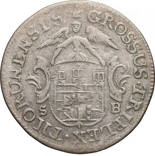 Реверс монеты - Трояк (3 гроша) 1764 года SB "Торуньский" - цена серебряной монеты - Польша, Станислав II Август