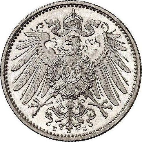 Reverso 1 marco 1901 E "Tipo 1891-1916" - valor de la moneda de plata - Alemania, Imperio alemán