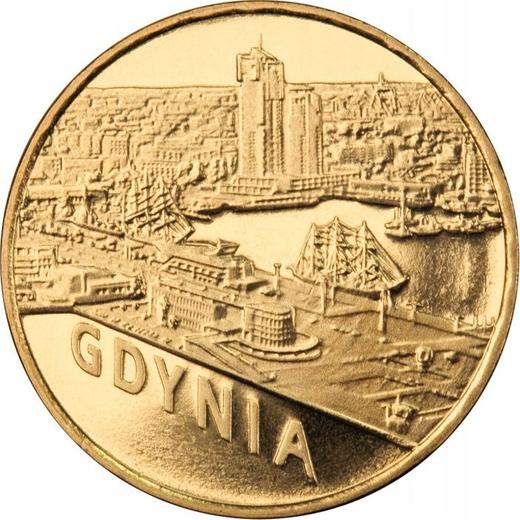 Реверс монеты - 2 злотых 2011 года MW "Гдыня" - цена  монеты - Польша, III Республика после деноминации