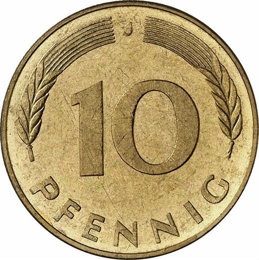 Аверс монеты - 10 пфеннигов 1978 года J - цена  монеты - Германия, ФРГ