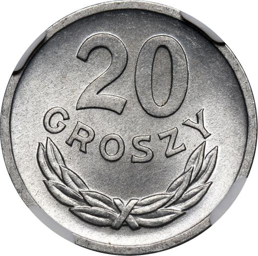 Reverso 20 groszy 1969 MW - valor de la moneda  - Polonia, República Popular