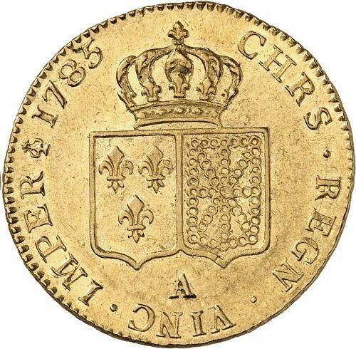 Reverso 2 Louis d'Or 1785 A "Tipo 1785-1792" París - valor de la moneda de oro - Francia, Luis XVI