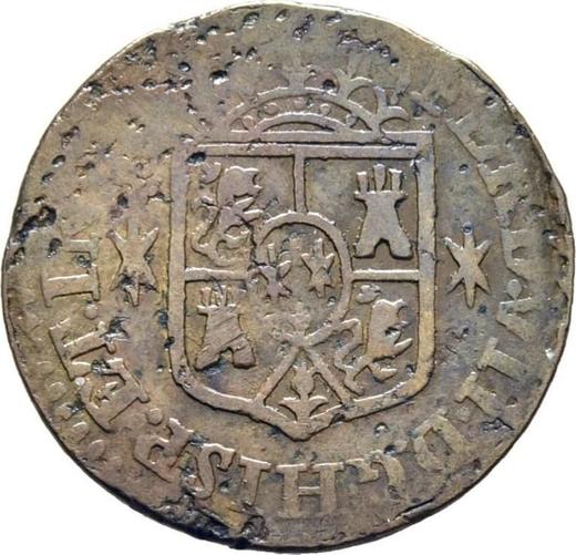 Аверс монеты - 1 куарто 1821 года M - цена  монеты - Филиппины, Фердинанд VII