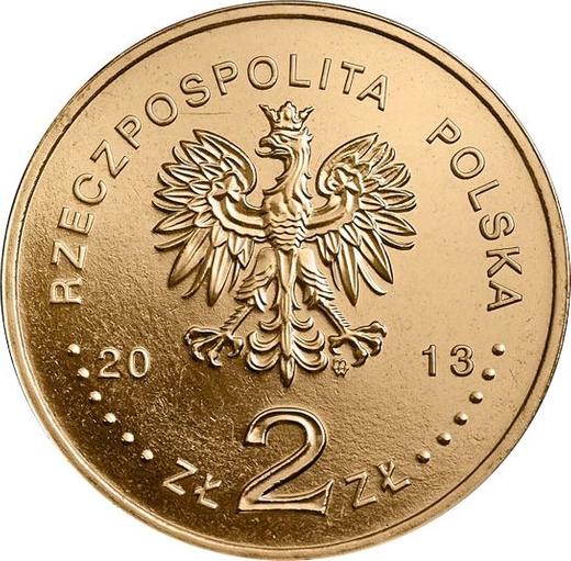 Anverso 2 eslotis 2013 MW "Buque de desembarco de minadores "Lublin"" - valor de la moneda  - Polonia, República moderna
