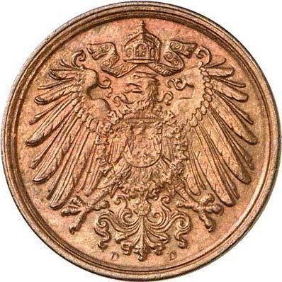 Reverso 1 Pfennig 1894 D "Tipo 1890-1916" - valor de la moneda  - Alemania, Imperio alemán