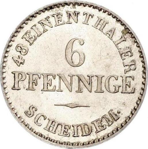 Реверс монеты - 6 пфеннигов 1840 года - цена серебряной монеты - Ангальт-Дессау, Леопольд Фридрих