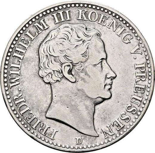 Awers monety - Talar 1834 D - cena srebrnej monety - Prusy, Fryderyk Wilhelm III