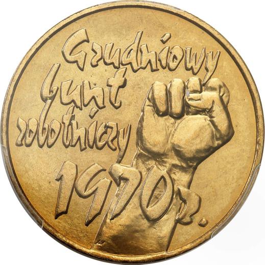 Реверс монеты - 2 злотых 2000 года MW ET "30 лет восстанию рабочих 1970 года" - цена  монеты - Польша, III Республика после деноминации