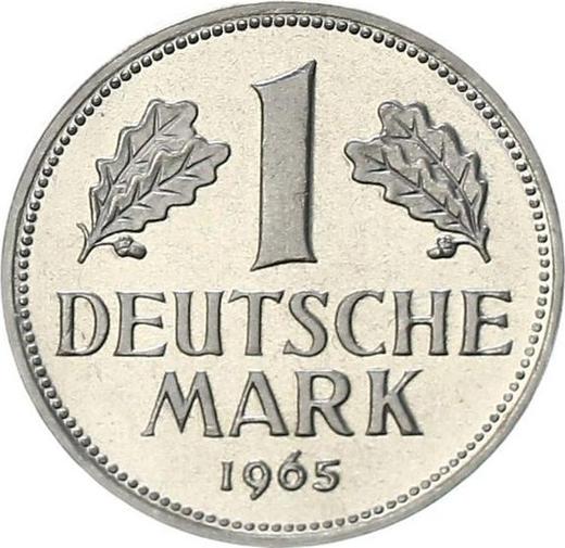 Obverse 1 Mark 1965 G - Germany, FRG