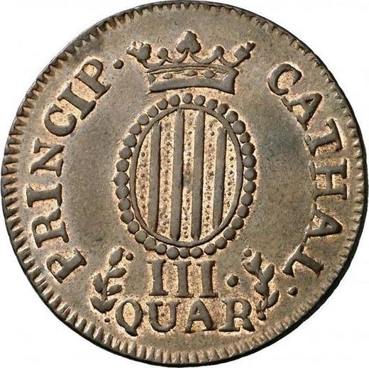 Reverso 3 cuartos 1811 "Cataluña" - valor de la moneda  - España, Fernando VII