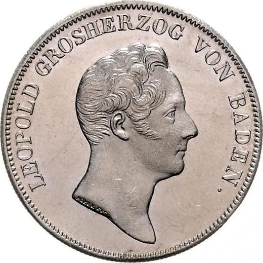 Anverso Tálero 1832 - valor de la moneda de plata - Baden, Leopoldo I de Baden