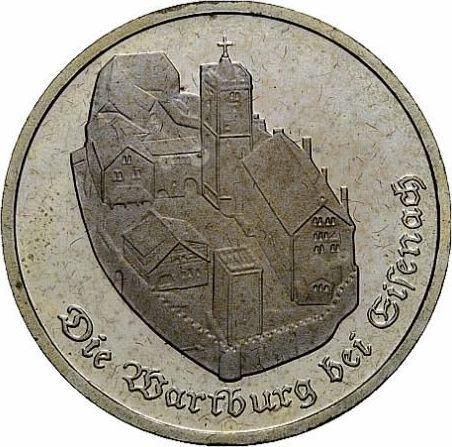 Anverso 5 marcos 1982 A "Castillo de Wartburg" - valor de la moneda  - Alemania, República Democrática Alemana (RDA)