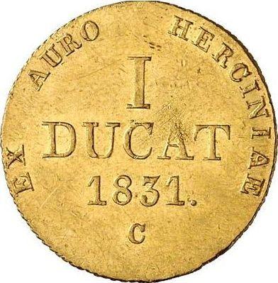 Reverso Ducado 1831 C - valor de la moneda de oro - Hannover, Guillermo IV