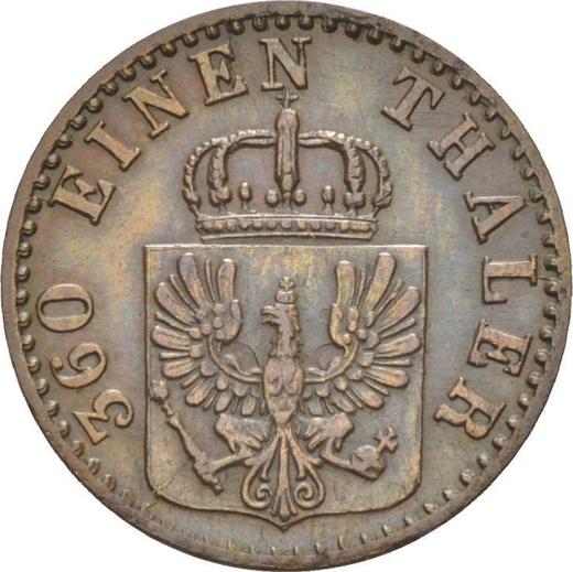 Anverso 1 Pfennig 1865 A - valor de la moneda  - Prusia, Guillermo I