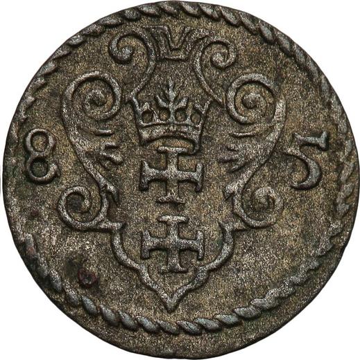 Rewers monety - Denar 1585 "Gdańsk" - cena srebrnej monety - Polska, Stefan Batory