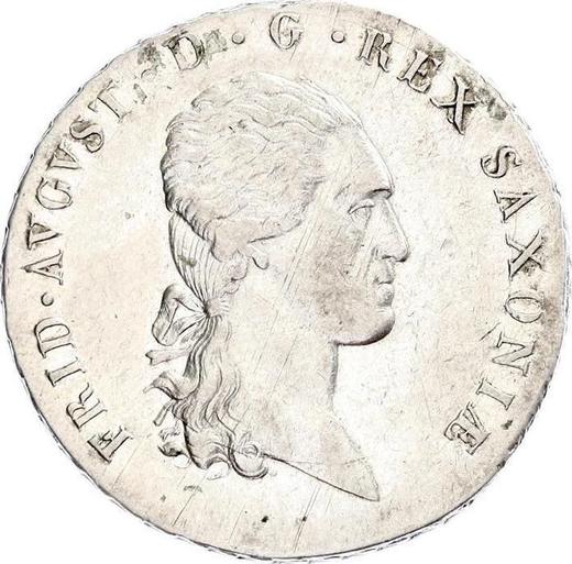 Anverso Tálero 1817 I.G.S. "Minero" - valor de la moneda de plata - Sajonia, Federico Augusto I