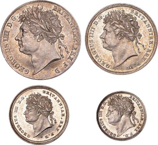 Awers monety - Zestaw monet 1825 "Maundy" - cena srebrnej monety - Wielka Brytania, Jerzy IV