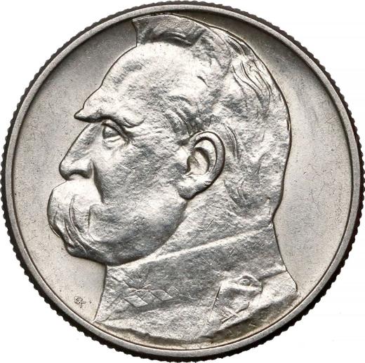Reverso 2 eslotis 1934 "Józef Piłsudski" - valor de la moneda de plata - Polonia, Segunda República